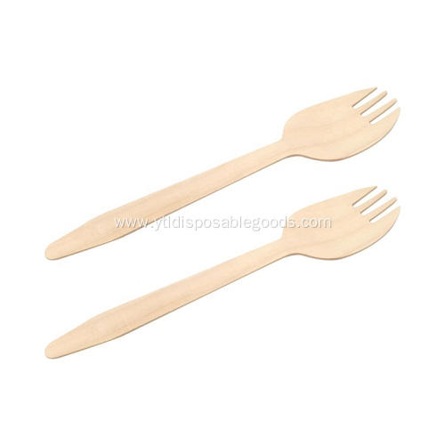 Party birch wood cutlery disposable spork